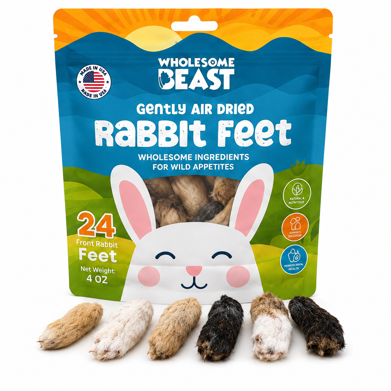 Air Dried Rabbit Front Feet