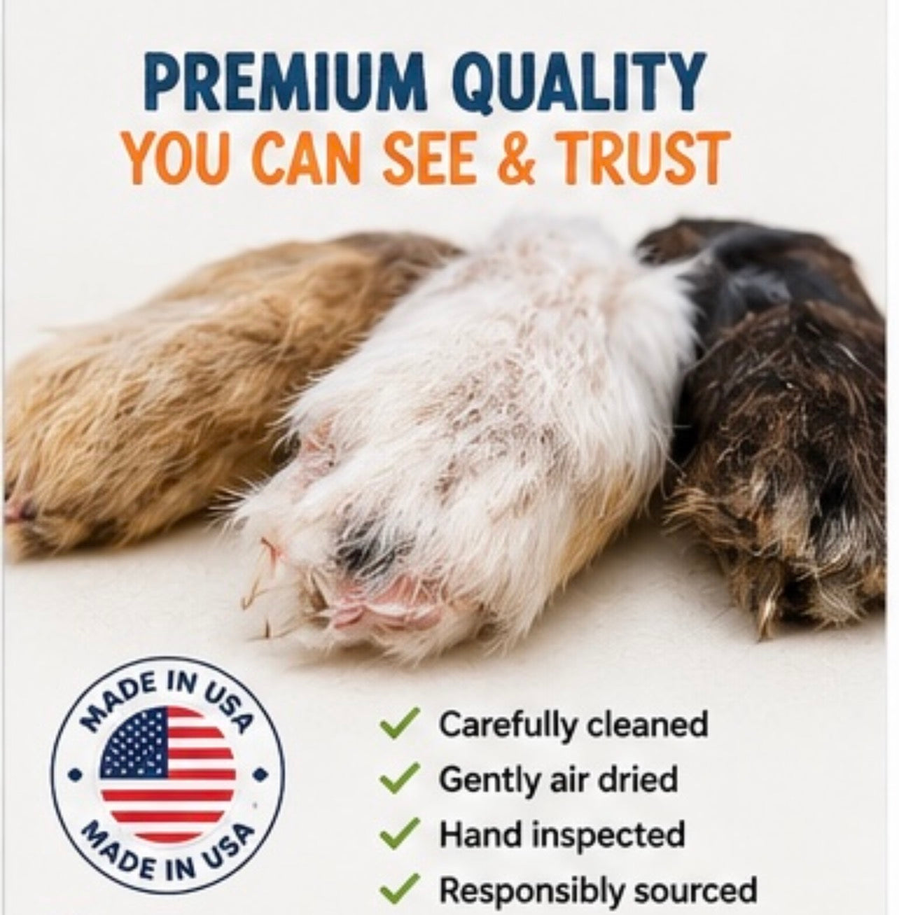 Air Dried Rabbit Front Feet